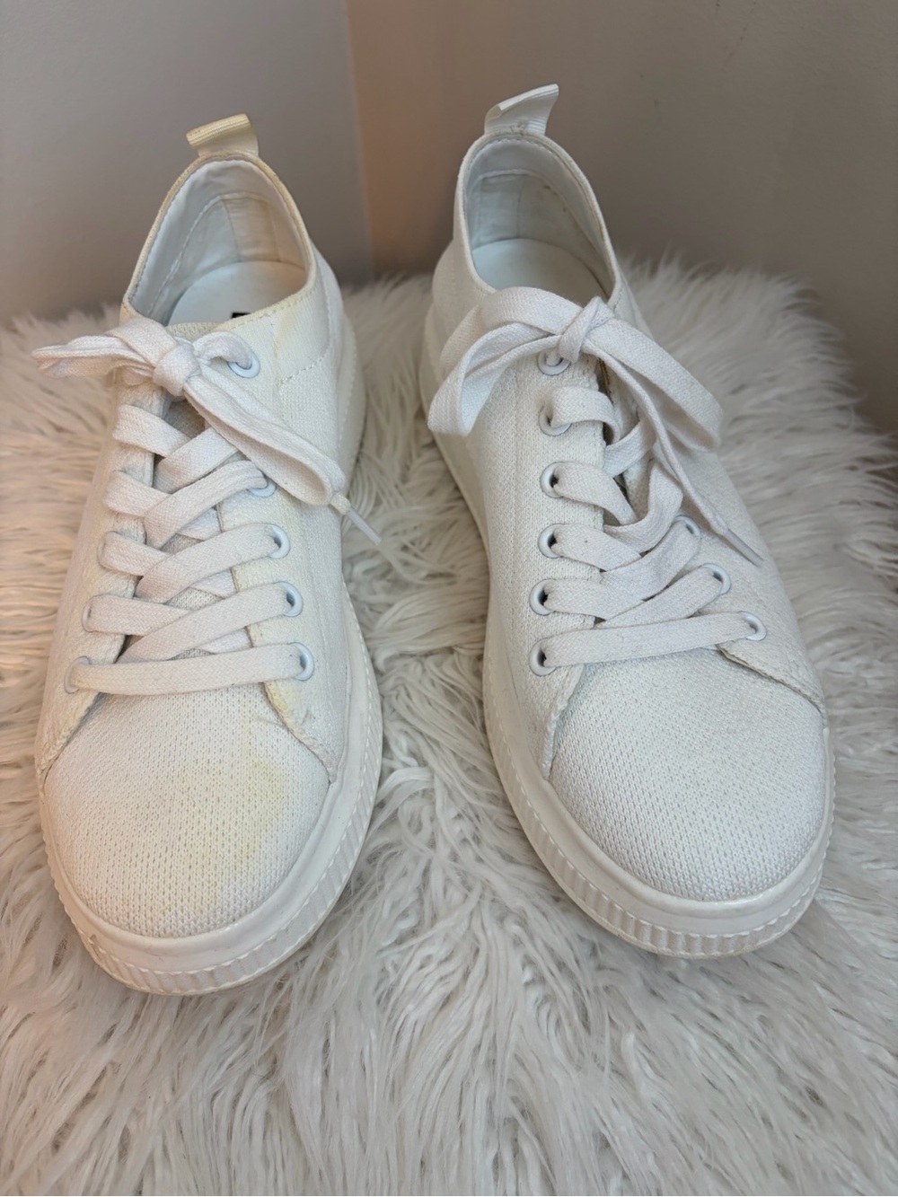 Classic White Canvas Women's Sneakers